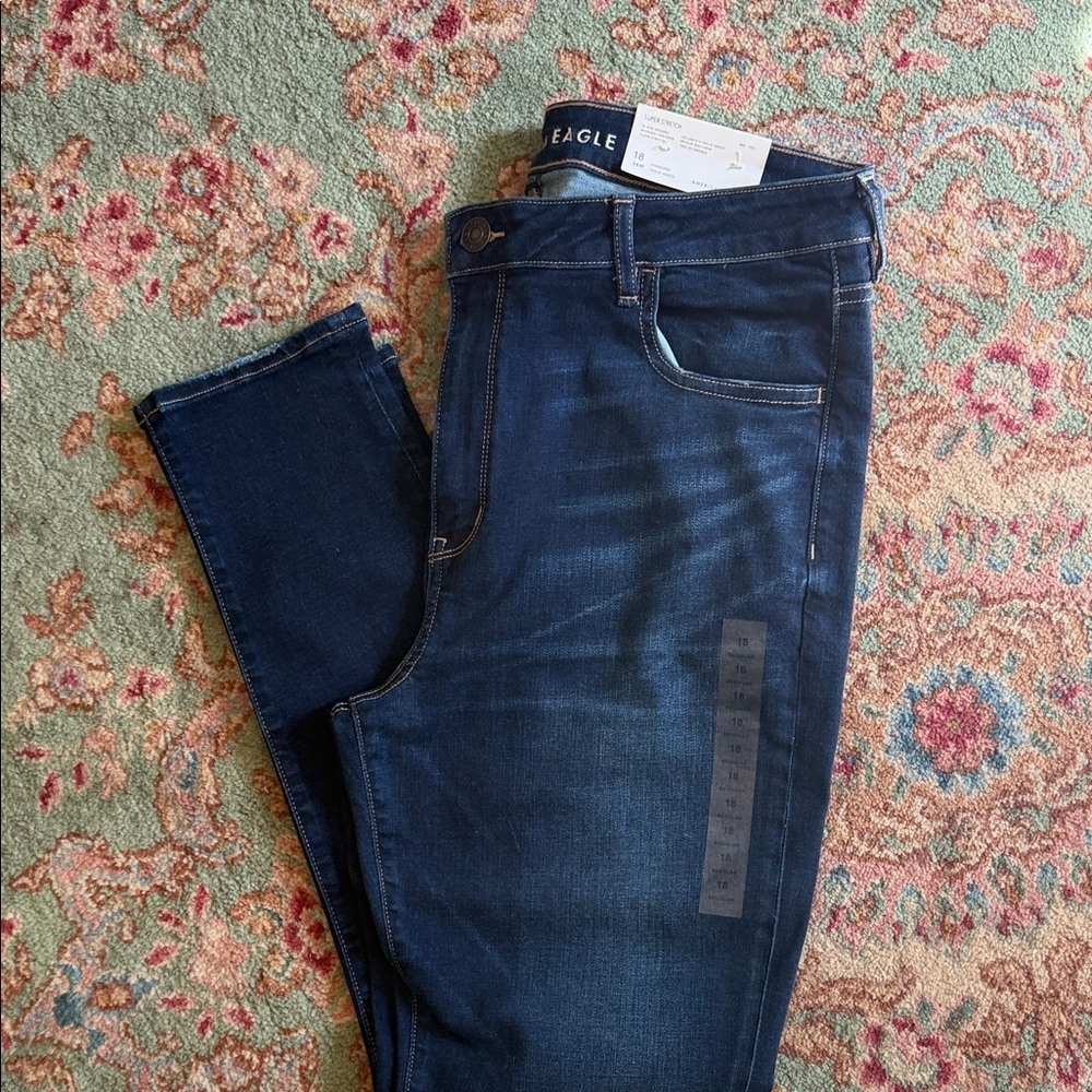American Eagle Outfitters Dark Blue Jeans Jeggings NWT - Picture 5 of 15